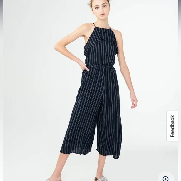 Aeropostale Navy and White Striped Jumpsuit - Picture 1 of 8
